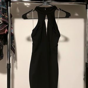 Black dress with choker